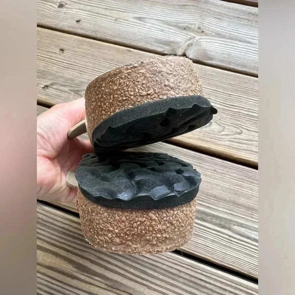 BIRKENSTOCK MADRID BIG BUCKLE SLIDE SANDALS NATURAL LEATHER PATENT Sz 36 (5-5.5) - Picture 6 of 11